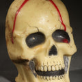 Lot 009 - Vintage Novelty Halloween Skull Candle with Red Blood Detail, Copyrighted by the  Gurley Candle Division, W. & F. Mfg. Co., Inc., Buffalo, New York, Unburned, 5-3/4" H