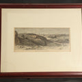 Lot 011 - Antique Hand Colored Wood Engraving Print, "Salem, from the Lookout on Witches' Hill," Framed, 15-3/4" W x 12-3/4" H