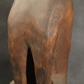 Lot 027 - Antique Folk Art Carved Wood Seated Cat Figure, Losses to Ear Tips, 27-1/2" H