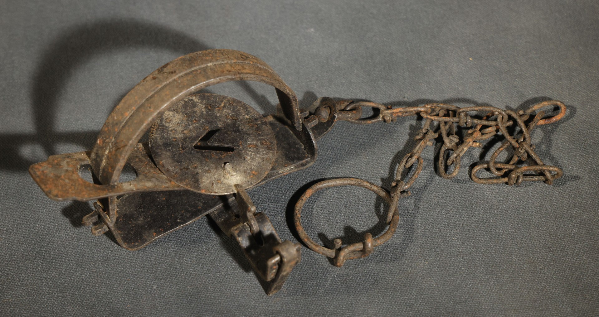 Trio of Vintage Iron Animal Traps Including Victor and Kangaroo No. 1-1/2 Examples, Heavy Surface Rust Throughout