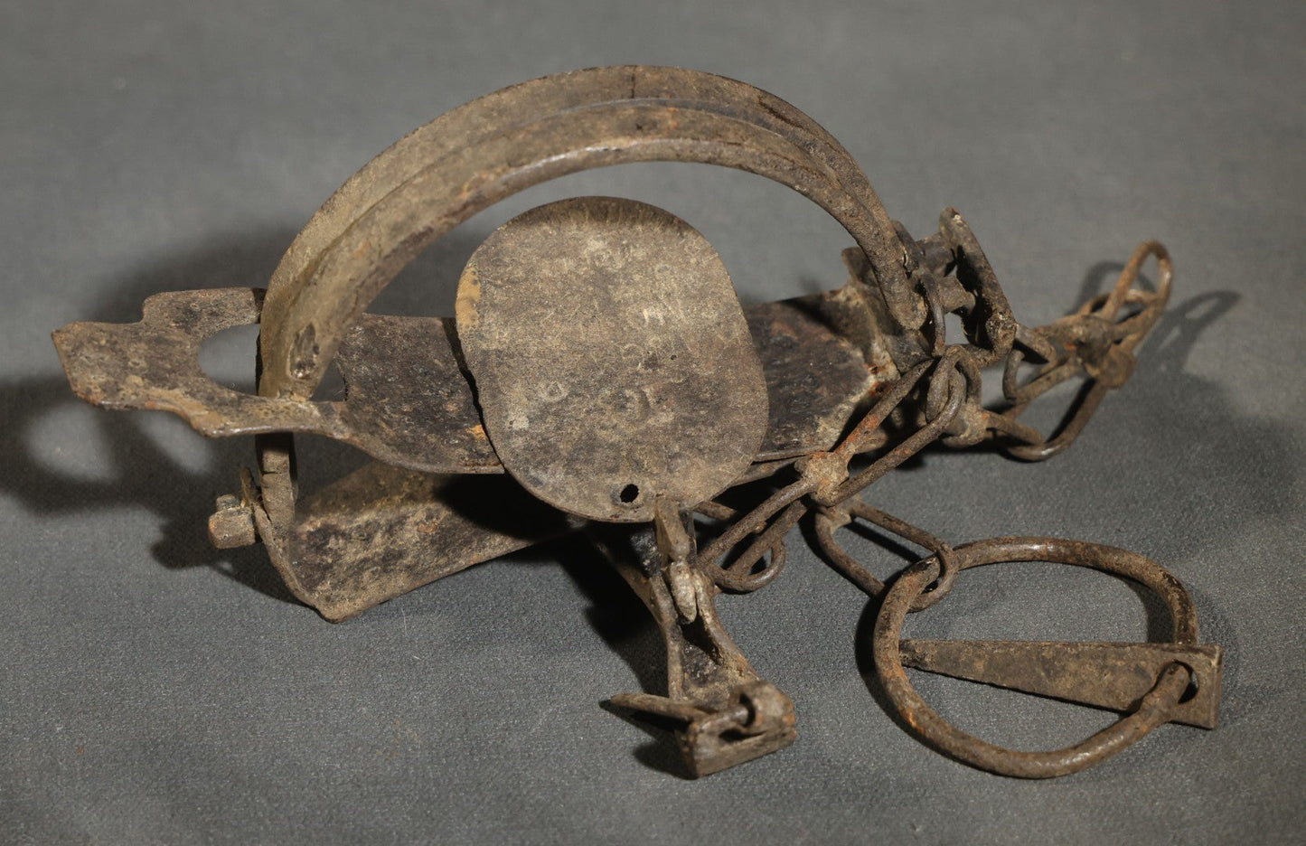 Trio of Vintage Iron Animal Traps Including Victor and Kangaroo No. 1-1/2 Examples, Heavy Surface Rust Throughout