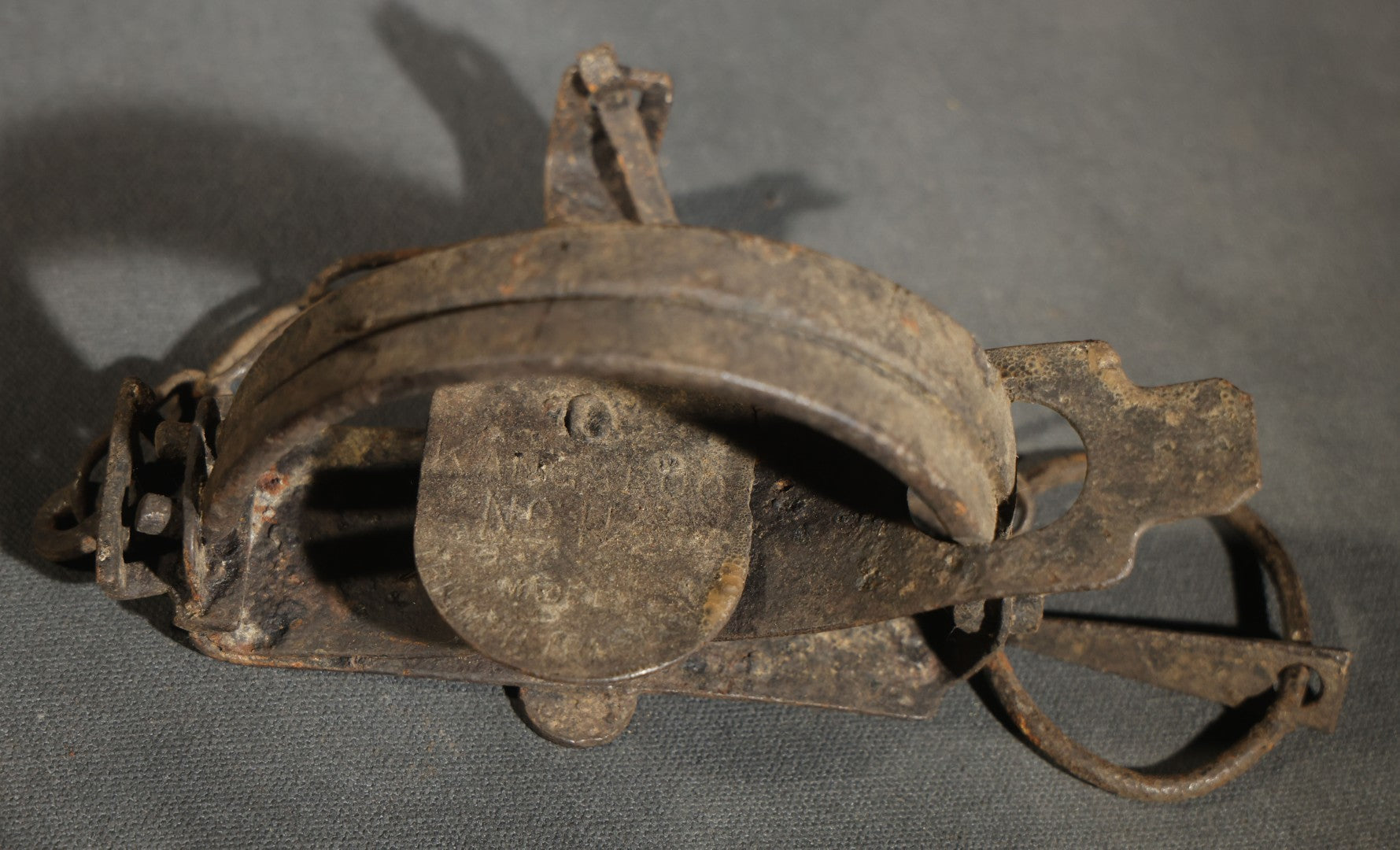 Trio of Vintage Iron Animal Traps Including Victor and Kangaroo No. 1-1/2 Examples, Heavy Surface Rust Throughout