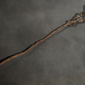 Lot 045 - Antique Iron Figural Fire Tool or Hearth Implement Fragment, Cast Human Figure Terminal, Heavy Rust Throughout, 17-3/4" L