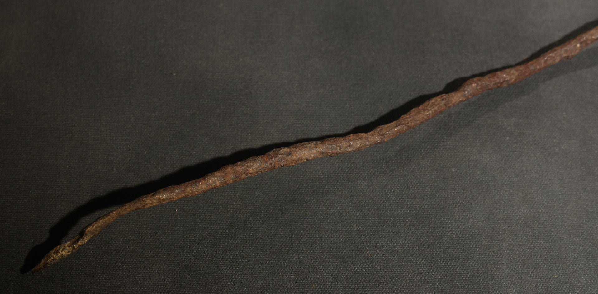 Antique Iron Figural Fire Tool or Hearth Implement Fragment, Cast Human Figure Terminal, Heavy Rust Throughout