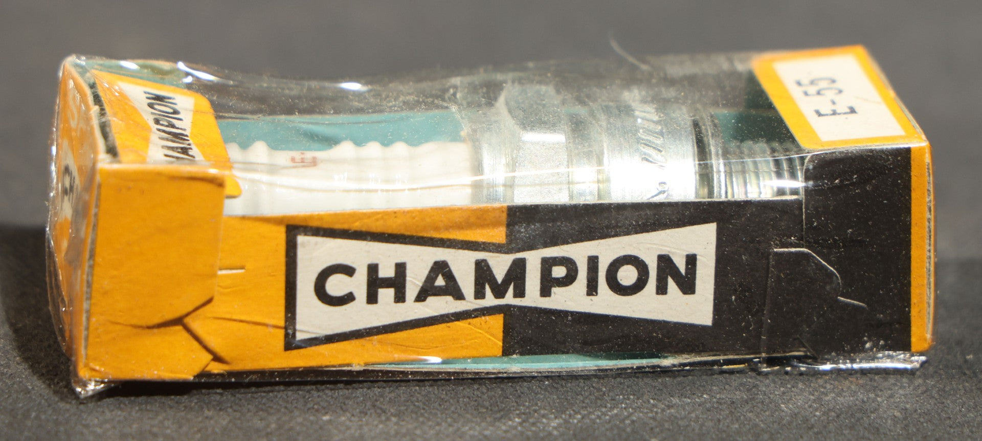 Vintage Champion Spark Plug Co. E-55 Spark Plugs, Complete Box of Ten in Individual Boxes, Champion Spark Plug Co., Toledo, Ohio