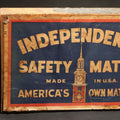 Lot 055 - Vintage Independence Safety Match Large Wooden Slide Box, America's Own Match Co., Made in U.S.A., Empty, 11-1/4" L x 7-1/8" W