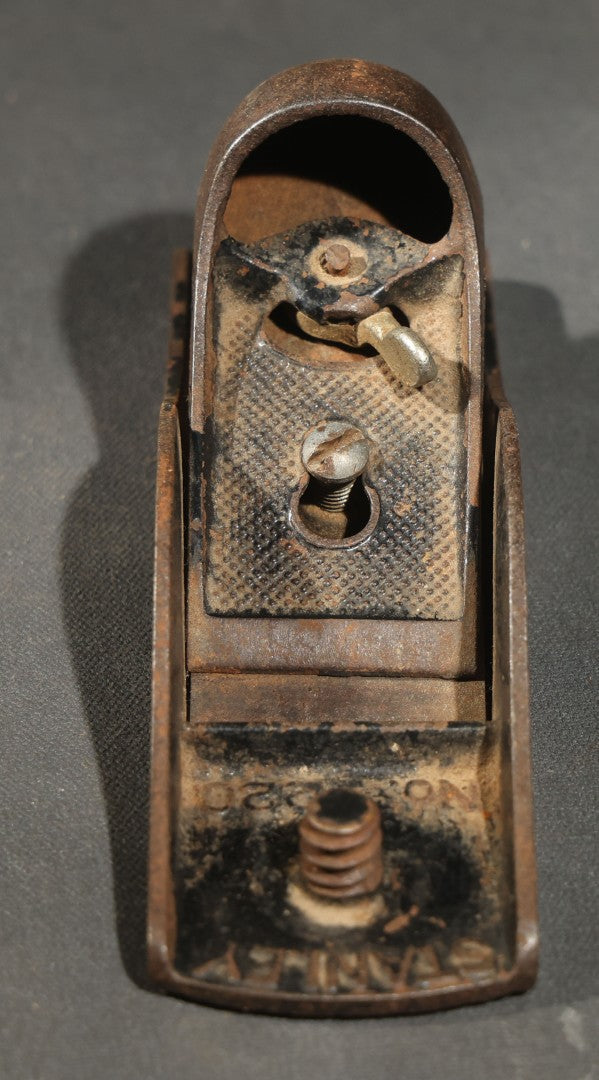 Trio of Vintage and Antique Stanley and Unbranded Metal Block Planes Including Stanley No. 220, Stanley Patent 2-18-13, and Made in U.S.A. Example