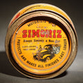Lot 049 - Vintage Simoniz Automobile and Furniture Wax Tin, 7 Oz., Lid with Period Automobile and Figure Graphic, the Simoniz Company, Chicago, Illinois, 4-1/4" W