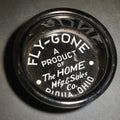 Lot 057 - Vintage "Fly-Gone" Advertising Black Glass Fly Trap Dish, the Home Mfg. & Sales Co., Piqua, Ohio, 3-3/8" W