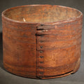 Lot 071 - Antique Bentwood Dry Measure with Partial Maker's Mark, Nail-Fastened Lap Joint Construction, Lidless, 4-5/8" H