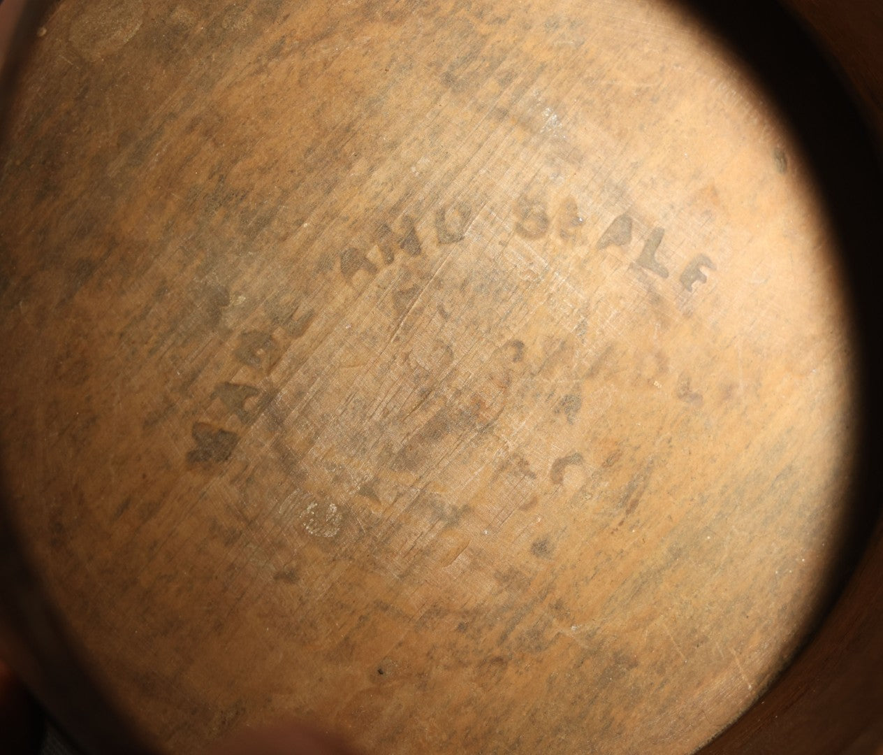 Antique Bentwood Dry Measure with Partial Maker's Mark, Nail-Fastened Lap Joint Construction, Lidless