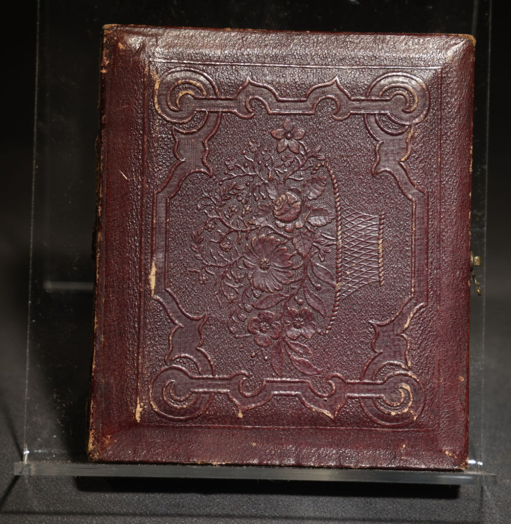 Antique 1/6th Plate Daguerreotype Photograph of a Portrait Painting, Young Man, Full Split Leatherette Union Case