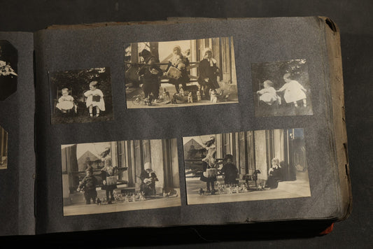 Antique Snapshot Album, Circa 1910-1920, 500+ Photographs of Family and Children Including Christmas, Farm Life, Winter Scenes, Asbury Park New Jersey, and Nantasket Beach Massachusetts