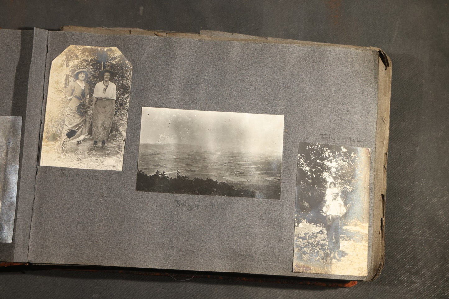 Antique Snapshot Album, Circa 1910-1920, 500+ Photographs of Family and Children Including Christmas, Farm Life, Winter Scenes, Asbury Park New Jersey, and Nantasket Beach Massachusetts
