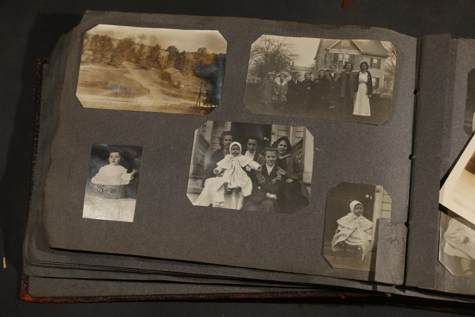 Antique Snapshot Album, Circa 1910-1920, 500+ Photographs of Family and Children Including Christmas, Farm Life, Winter Scenes, Asbury Park New Jersey, and Nantasket Beach Massachusetts