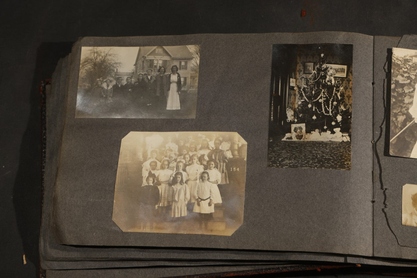 Antique Snapshot Album, Circa 1910-1920, 500+ Photographs of Family and Children Including Christmas, Farm Life, Winter Scenes, Asbury Park New Jersey, and Nantasket Beach Massachusetts