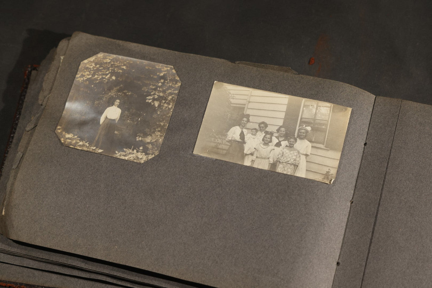 Antique Snapshot Album, Circa 1910-1920, 500+ Photographs of Family and Children Including Christmas, Farm Life, Winter Scenes, Asbury Park New Jersey, and Nantasket Beach Massachusetts