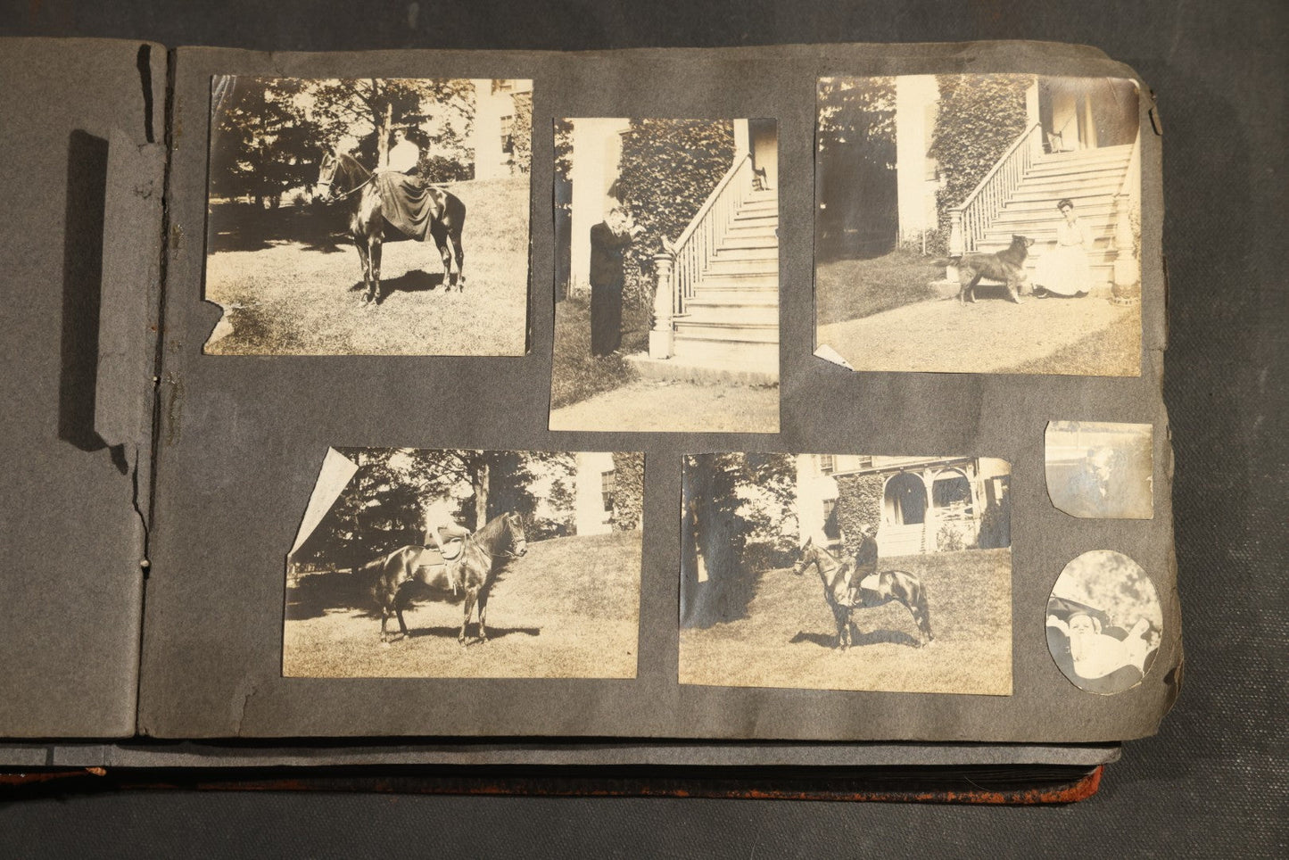 Antique Snapshot Album, Circa 1910-1920, 500+ Photographs of Family and Children Including Christmas, Farm Life, Winter Scenes, Asbury Park New Jersey, and Nantasket Beach Massachusetts