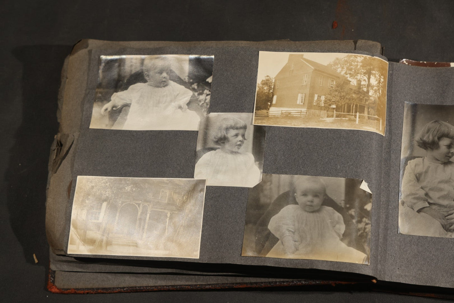 Antique Snapshot Album, Circa 1910-1920, 500+ Photographs of Family and Children Including Christmas, Farm Life, Winter Scenes, Asbury Park New Jersey, and Nantasket Beach Massachusetts