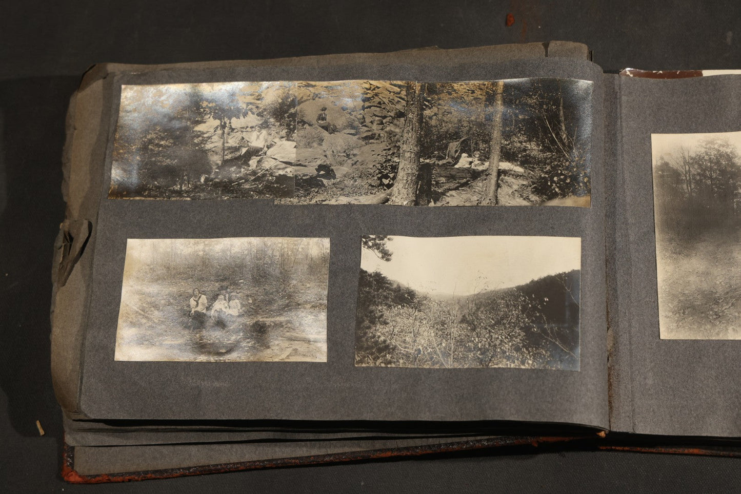 Antique Snapshot Album, Circa 1910-1920, 500+ Photographs of Family and Children Including Christmas, Farm Life, Winter Scenes, Asbury Park New Jersey, and Nantasket Beach Massachusetts