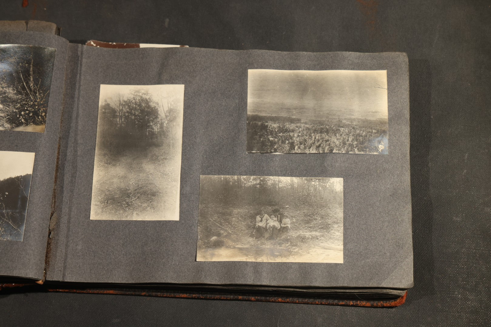 Antique Snapshot Album, Circa 1910-1920, 500+ Photographs of Family and Children Including Christmas, Farm Life, Winter Scenes, Asbury Park New Jersey, and Nantasket Beach Massachusetts