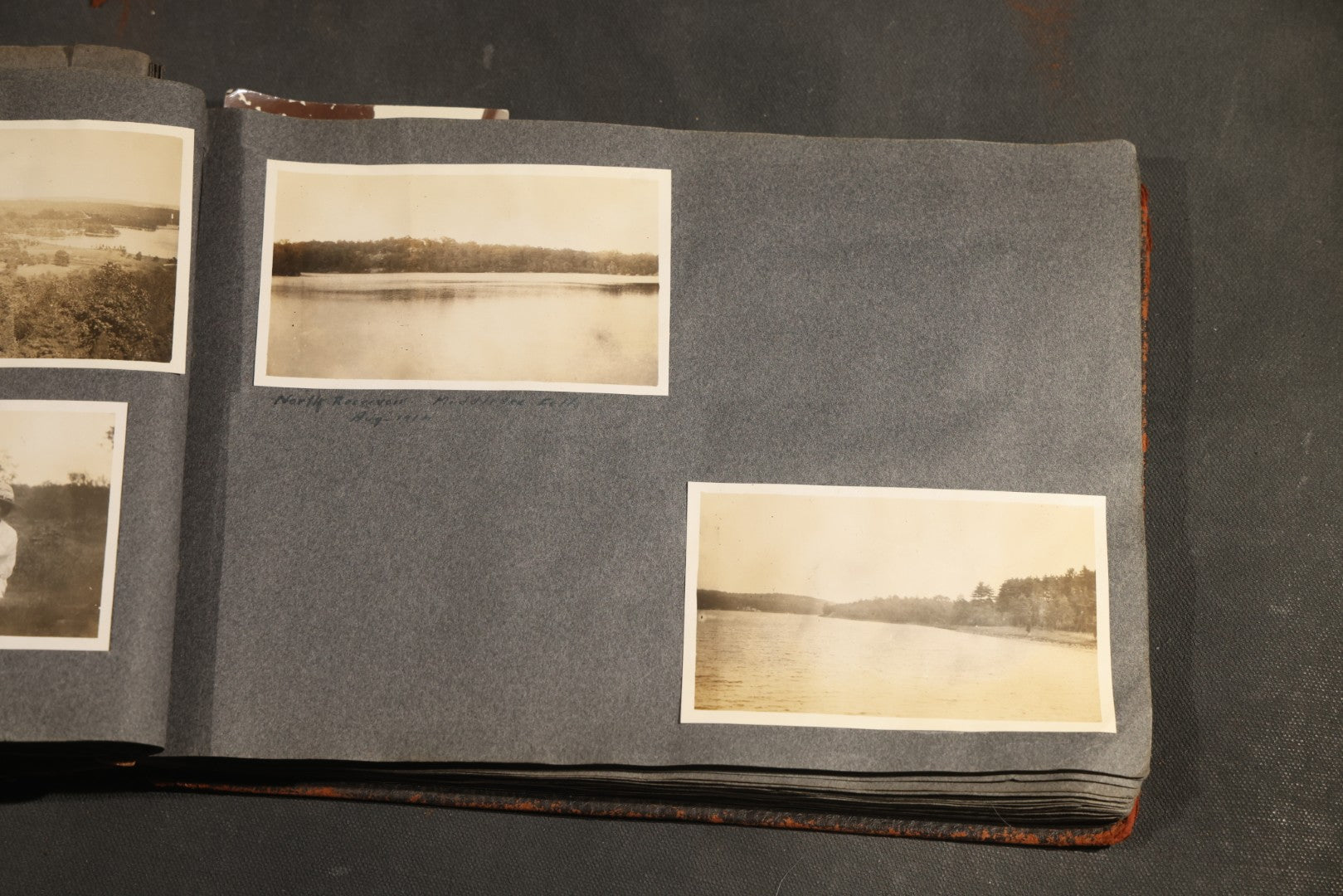 Antique Snapshot Album, Circa 1910-1920, 500+ Photographs of Family and Children Including Christmas, Farm Life, Winter Scenes, Asbury Park New Jersey, and Nantasket Beach Massachusetts
