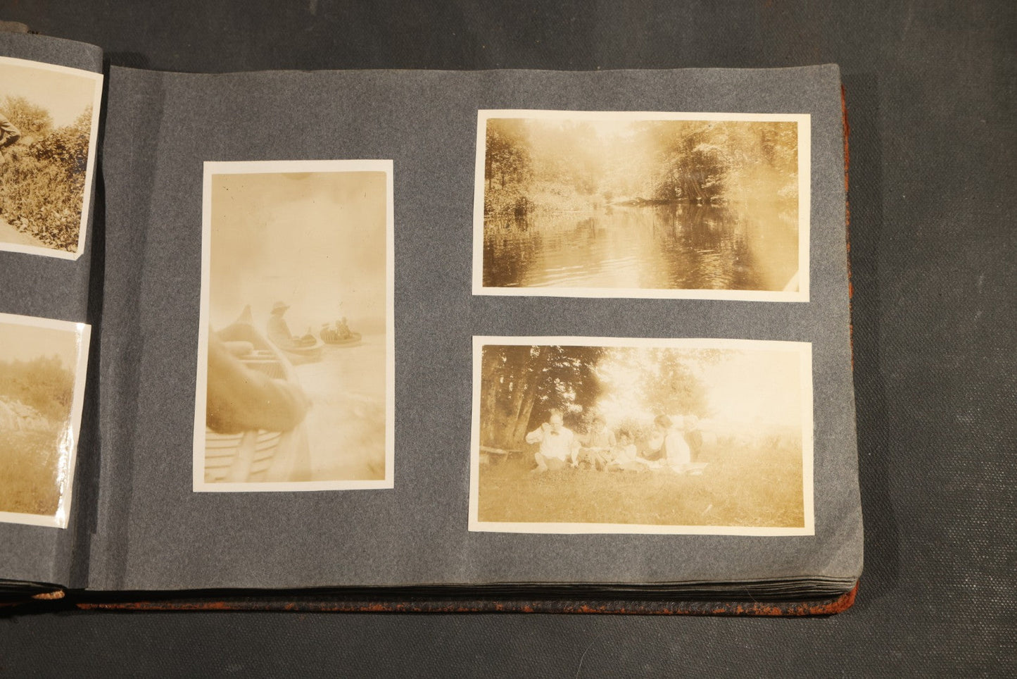 Antique Snapshot Album, Circa 1910-1920, 500+ Photographs of Family and Children Including Christmas, Farm Life, Winter Scenes, Asbury Park New Jersey, and Nantasket Beach Massachusetts