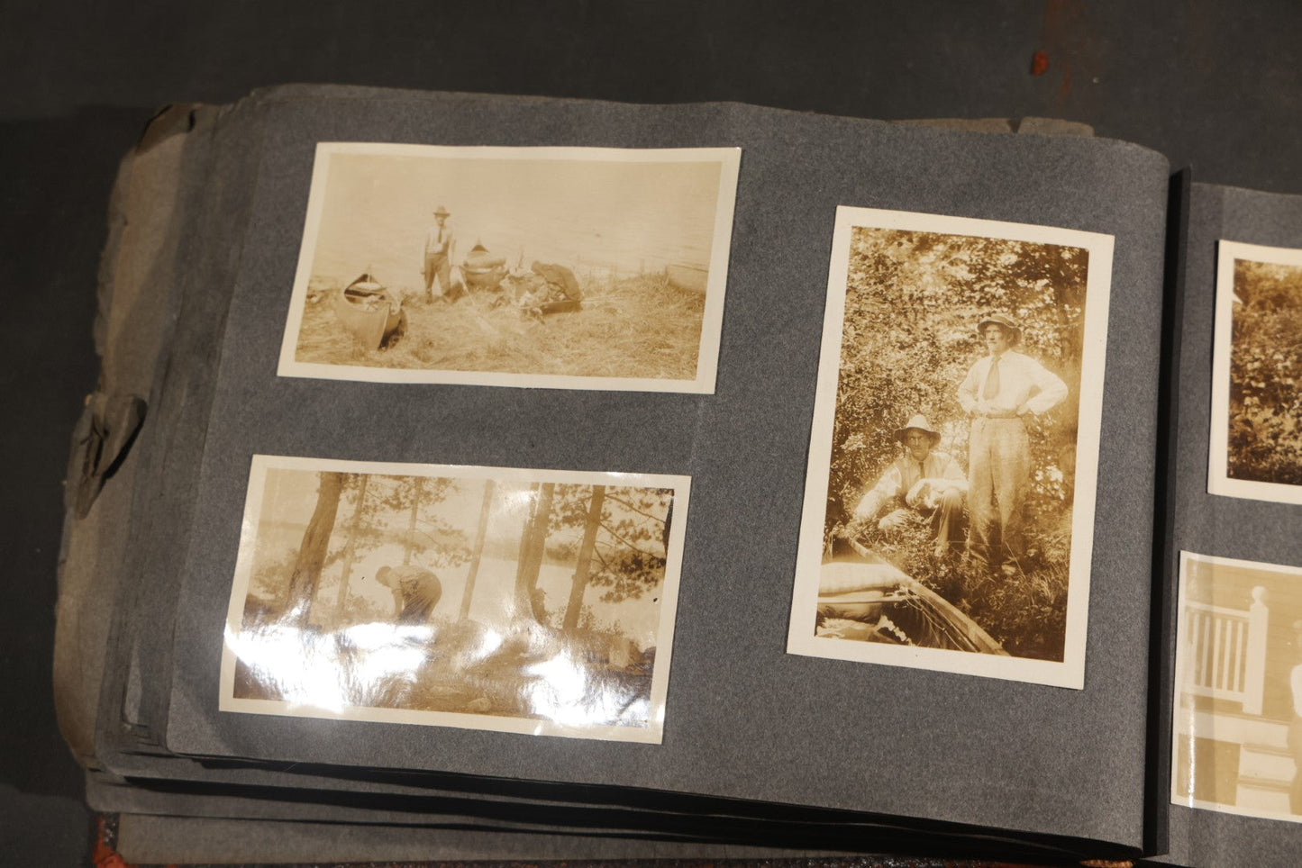Antique Snapshot Album, Circa 1910-1920, 500+ Photographs of Family and Children Including Christmas, Farm Life, Winter Scenes, Asbury Park New Jersey, and Nantasket Beach Massachusetts