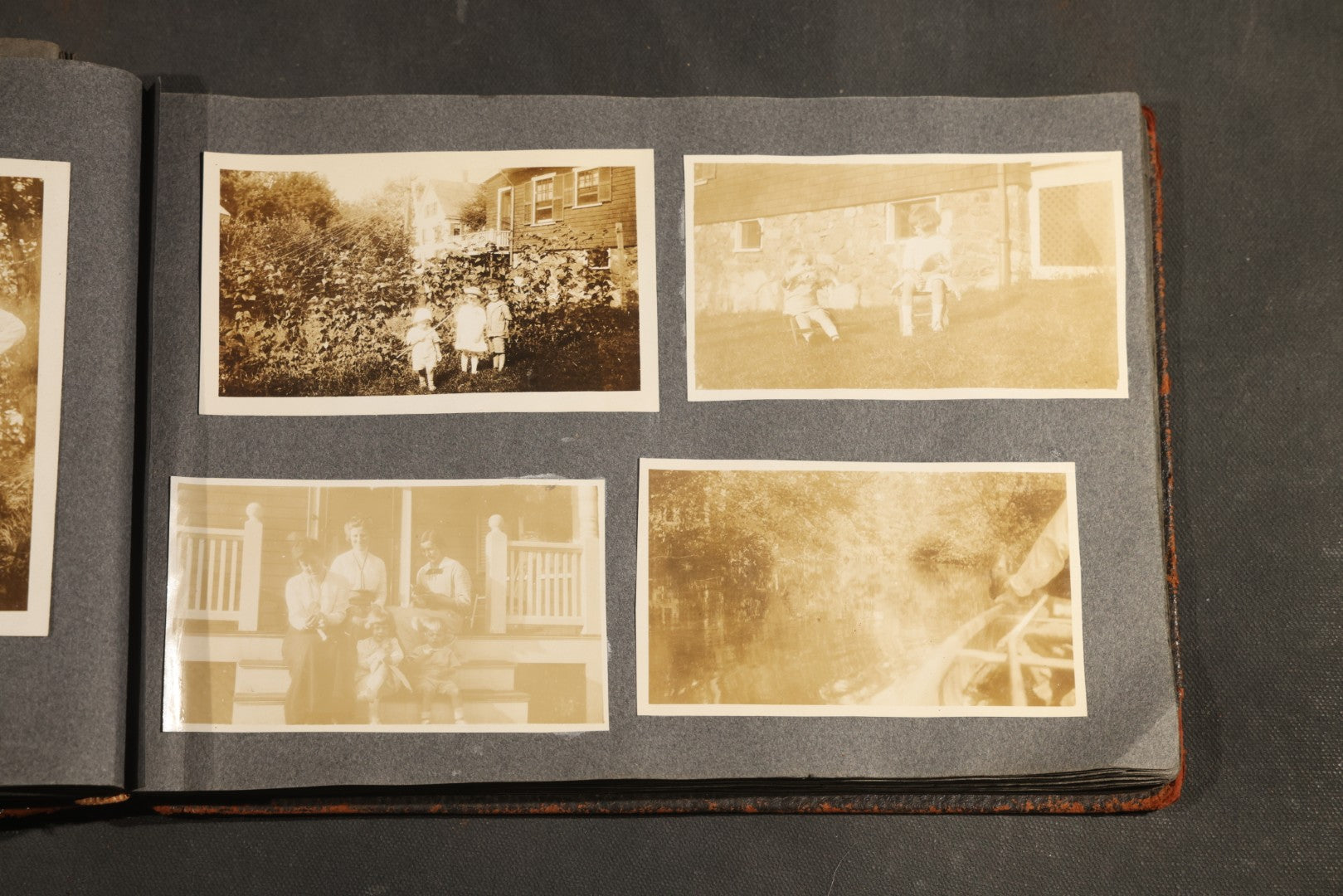 Antique Snapshot Album, Circa 1910-1920, 500+ Photographs of Family and Children Including Christmas, Farm Life, Winter Scenes, Asbury Park New Jersey, and Nantasket Beach Massachusetts