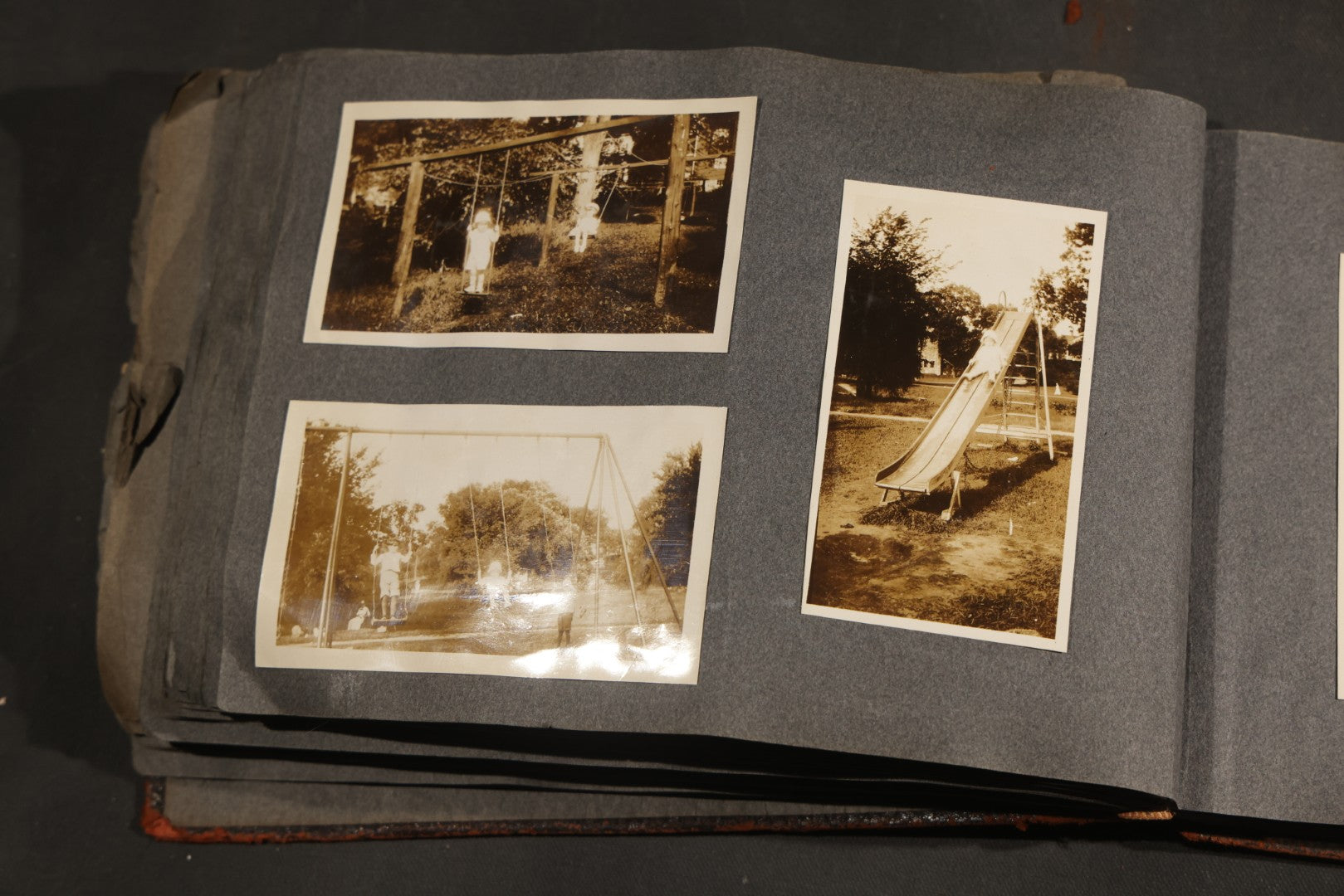Antique Snapshot Album, Circa 1910-1920, 500+ Photographs of Family and Children Including Christmas, Farm Life, Winter Scenes, Asbury Park New Jersey, and Nantasket Beach Massachusetts