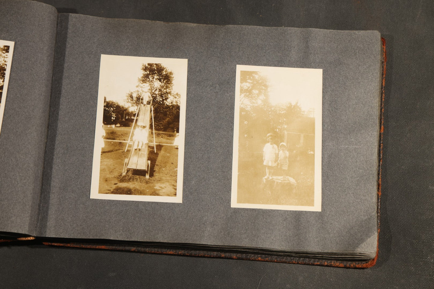 Antique Snapshot Album, Circa 1910-1920, 500+ Photographs of Family and Children Including Christmas, Farm Life, Winter Scenes, Asbury Park New Jersey, and Nantasket Beach Massachusetts