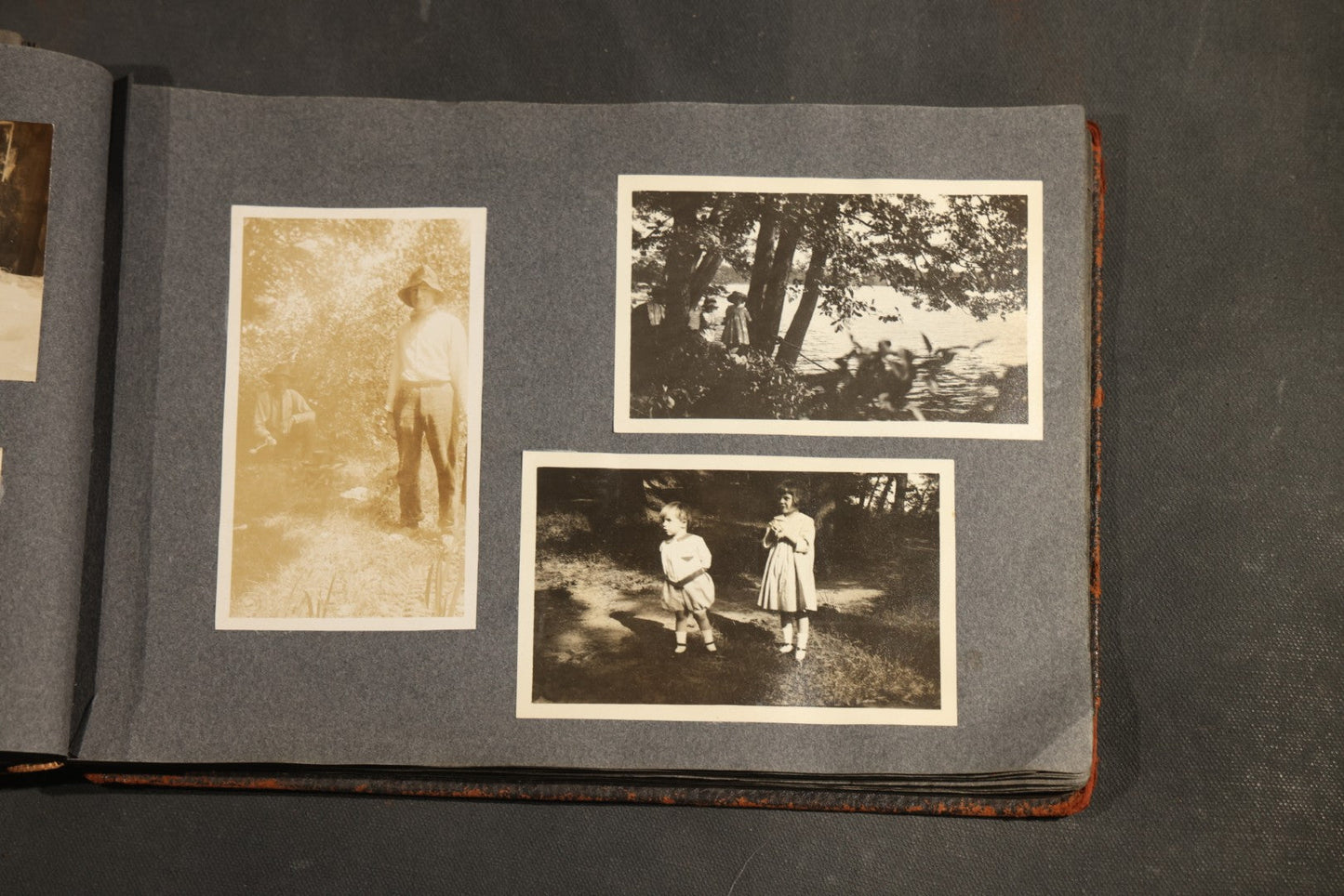 Antique Snapshot Album, Circa 1910-1920, 500+ Photographs of Family and Children Including Christmas, Farm Life, Winter Scenes, Asbury Park New Jersey, and Nantasket Beach Massachusetts