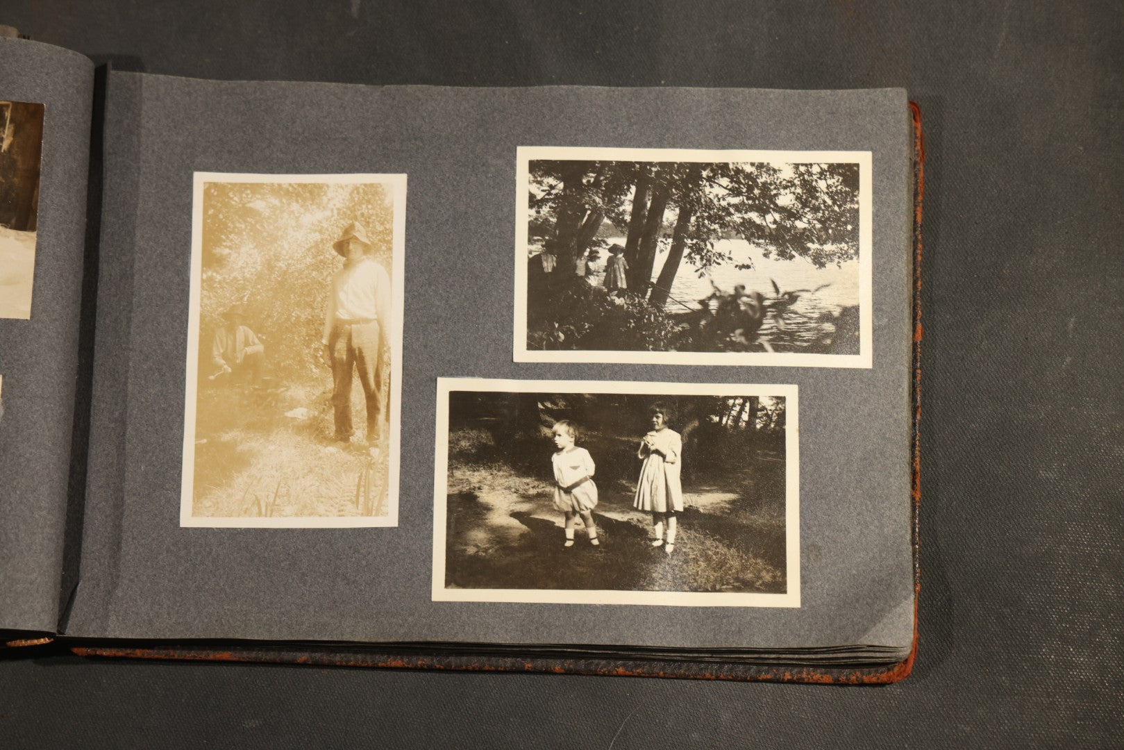 Antique Snapshot Album, Circa 1910-1920, 500+ Photographs of Family and Children Including Christmas, Farm Life, Winter Scenes, Asbury Park New Jersey, and Nantasket Beach Massachusetts