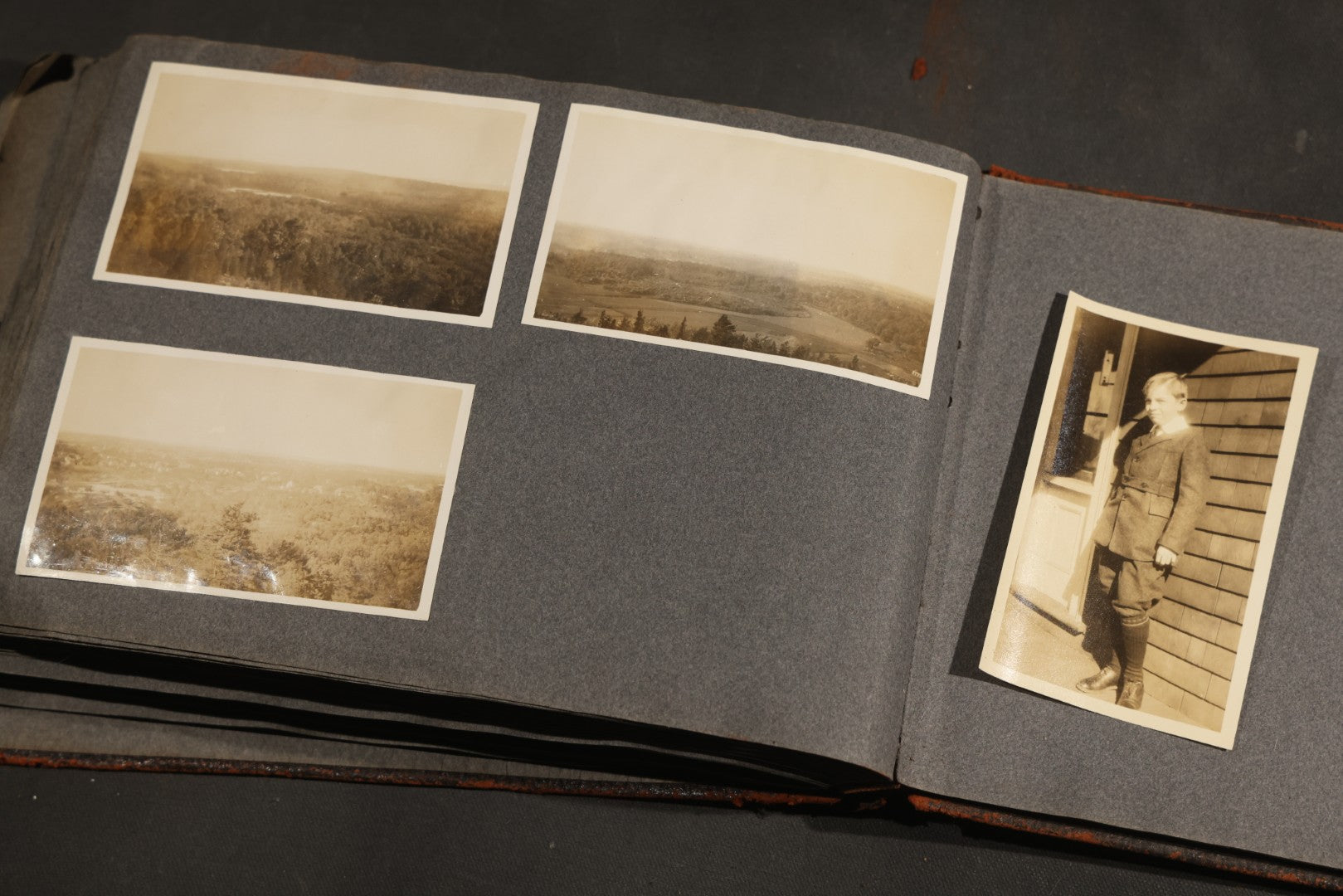 Antique Snapshot Album, Circa 1910-1920, 500+ Photographs of Family and Children Including Christmas, Farm Life, Winter Scenes, Asbury Park New Jersey, and Nantasket Beach Massachusetts