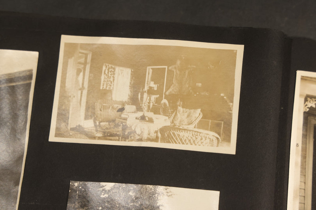 Antique Snapshot Album, Circa 1910-1920, 150+ Photographs of Family and Children Including Maple Sugaring, Horseback Riding, Farm Life, Beach and Winter Scenes