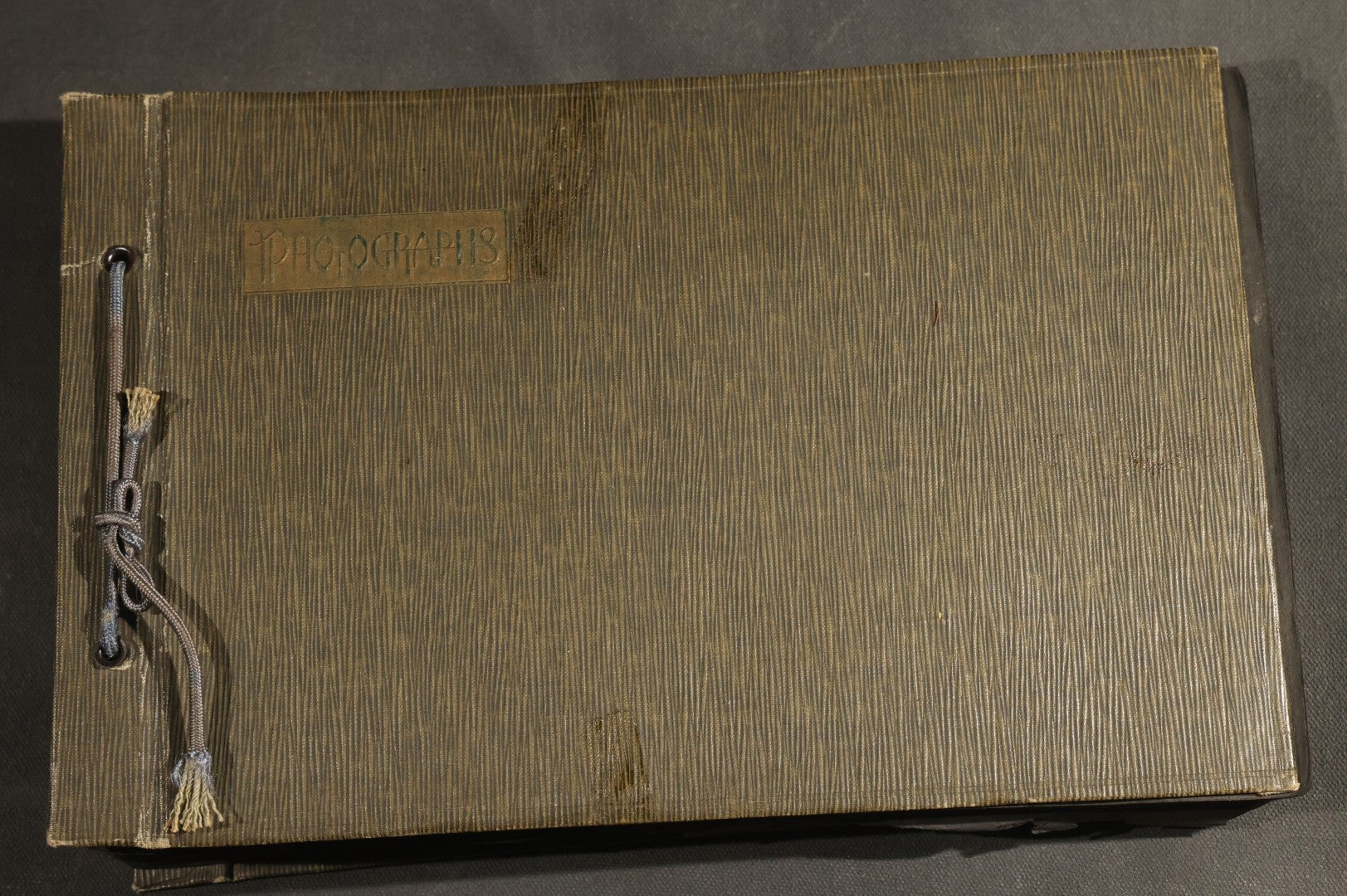 Antique Snapshot Album, Circa WWI Era, 200+ Photographs Including Police Officer on Indian Motorcycle, Pacific Electric Railway, Railroad and Trolley Workers, Woman in Navy Sailor Outfit with Gas Mask, and Beach Scenes