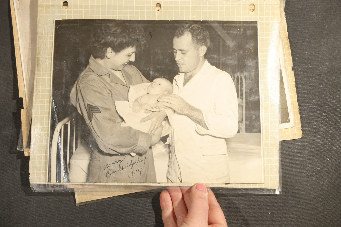 Vintage Grouping of 25+ World War II-Era Photographs in Plastic Overlay Album Pages, Mostly Depicting Staff Sergeant Mary Brelick, Bainbridge, Georgia and Bainbridge Army Air Field, Circa 1937-1944, with Reproduction Map