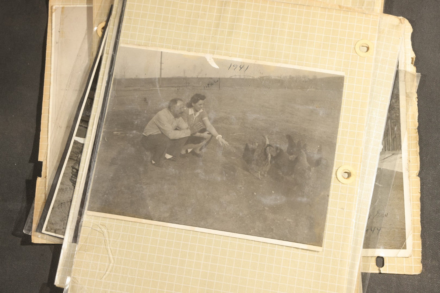 Vintage Grouping of 25+ World War II-Era Photographs in Plastic Overlay Album Pages, Mostly Depicting Staff Sergeant Mary Brelick, Bainbridge, Georgia and Bainbridge Army Air Field, Circa 1937-1944, with Reproduction Map