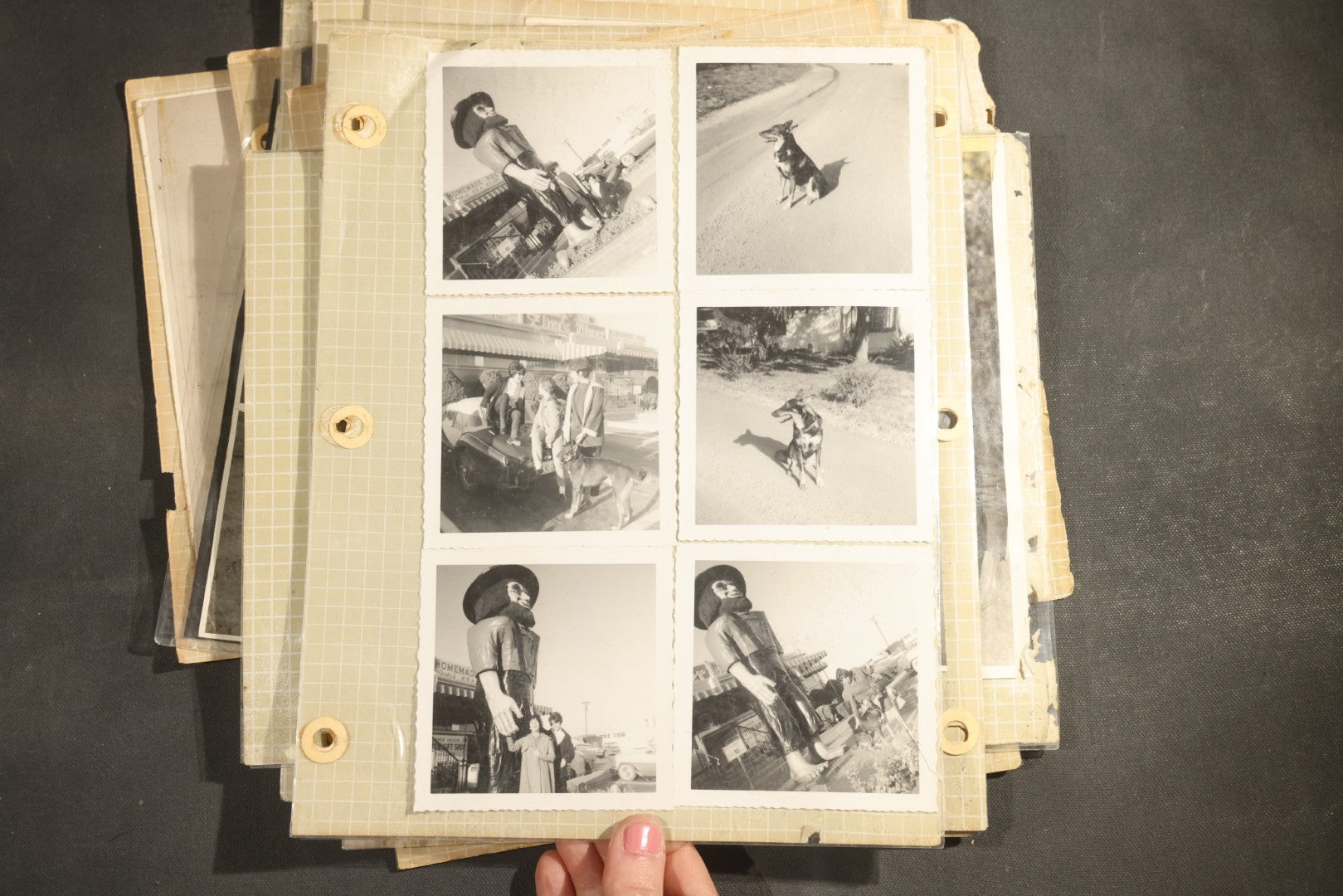 Vintage Grouping of 25+ World War II-Era Photographs in Plastic Overlay Album Pages, Mostly Depicting Staff Sergeant Mary Brelick, Bainbridge, Georgia and Bainbridge Army Air Field, Circa 1937-1944, with Reproduction Map