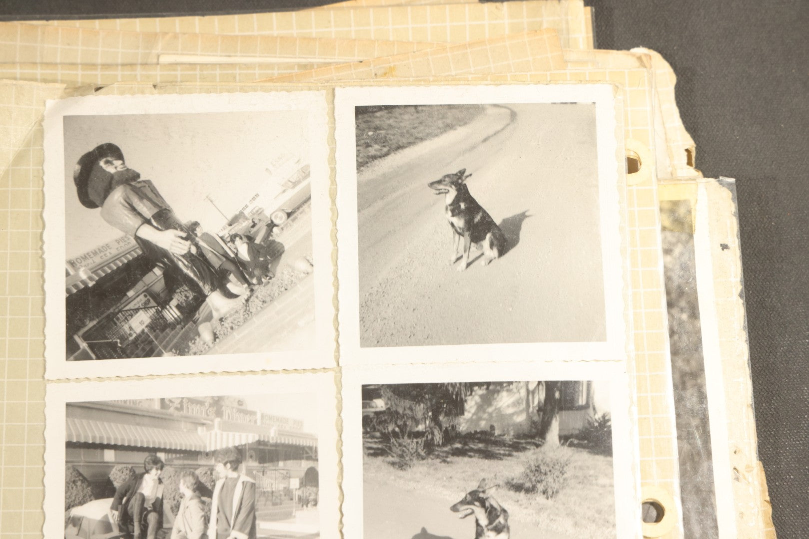 Vintage Grouping of 25+ World War II-Era Photographs in Plastic Overlay Album Pages, Mostly Depicting Staff Sergeant Mary Brelick, Bainbridge, Georgia and Bainbridge Army Air Field, Circa 1937-1944, with Reproduction Map
