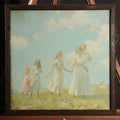 Lot 117 - Antique Chromolithograph Print, "The Morning of Life," After Charles C. Curran, Published by the Gerlach-Barklow Co., Joliet, Illinois, in Wood Frame, 10-3/4" W x 10-3/4" H