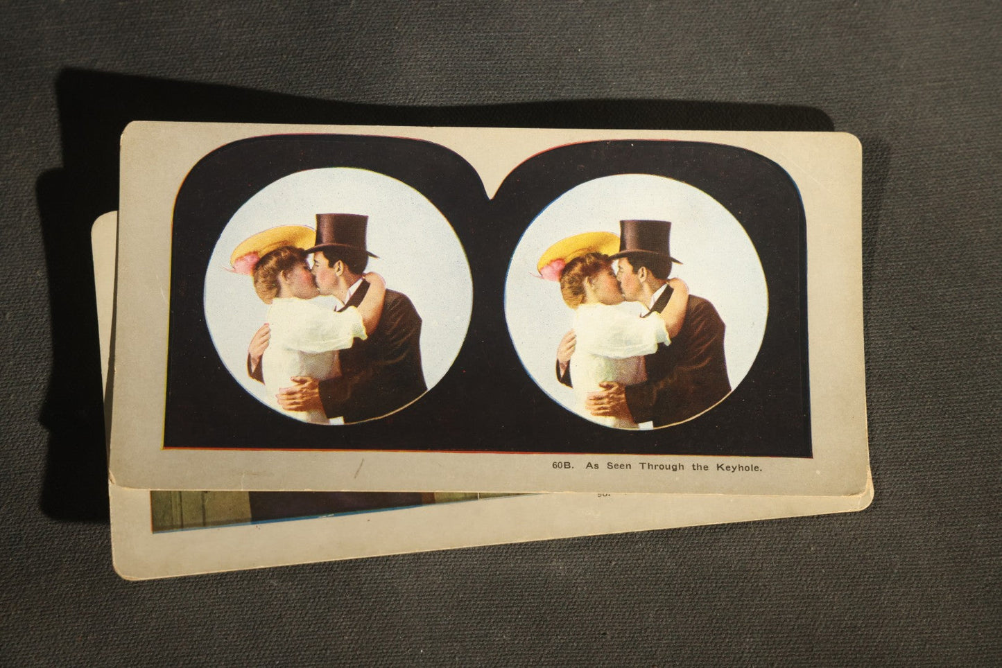 Grouping of 21 Antique Colorized Photographic Stereo View Cards, Comic and Genre Scenes