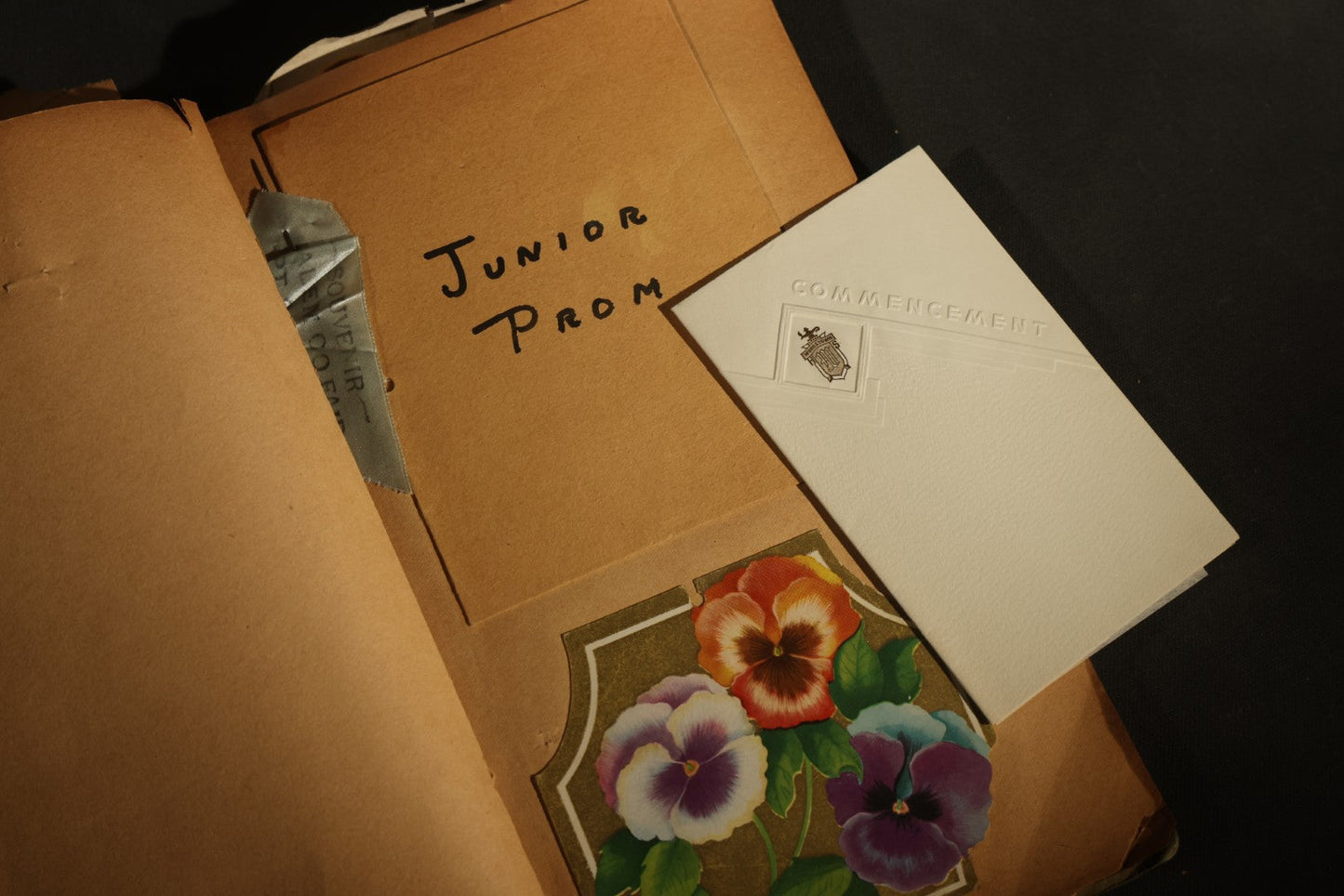 Vintage 1931 High School Senior Scrapbook, Woodstown High School, Woodstown, New Jersey, with Greeting Cards, Senior Trip Souvenirs, Letters, and Class Will