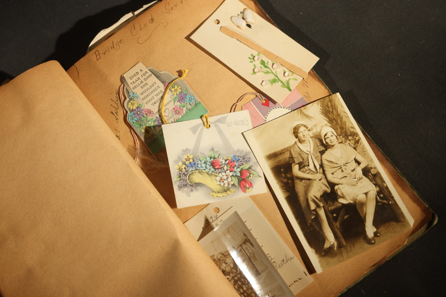 Vintage 1931 High School Senior Scrapbook, Woodstown High School, Woodstown, New Jersey, with Greeting Cards, Senior Trip Souvenirs, Letters, and Class Will