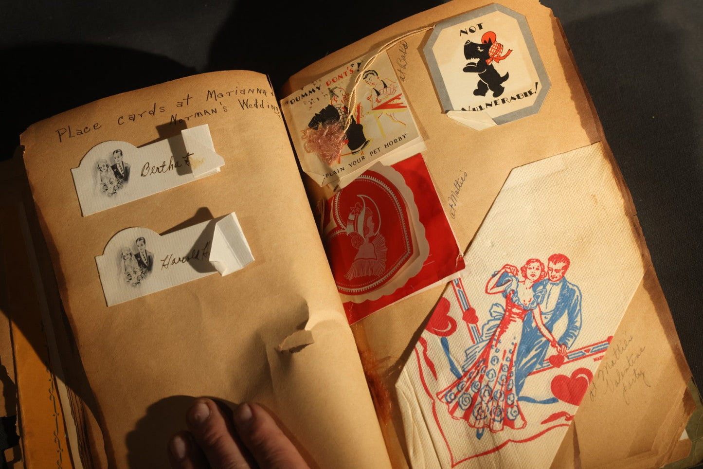 Vintage 1931 High School Senior Scrapbook, Woodstown High School, Woodstown, New Jersey, with Greeting Cards, Senior Trip Souvenirs, Letters, and Class Will