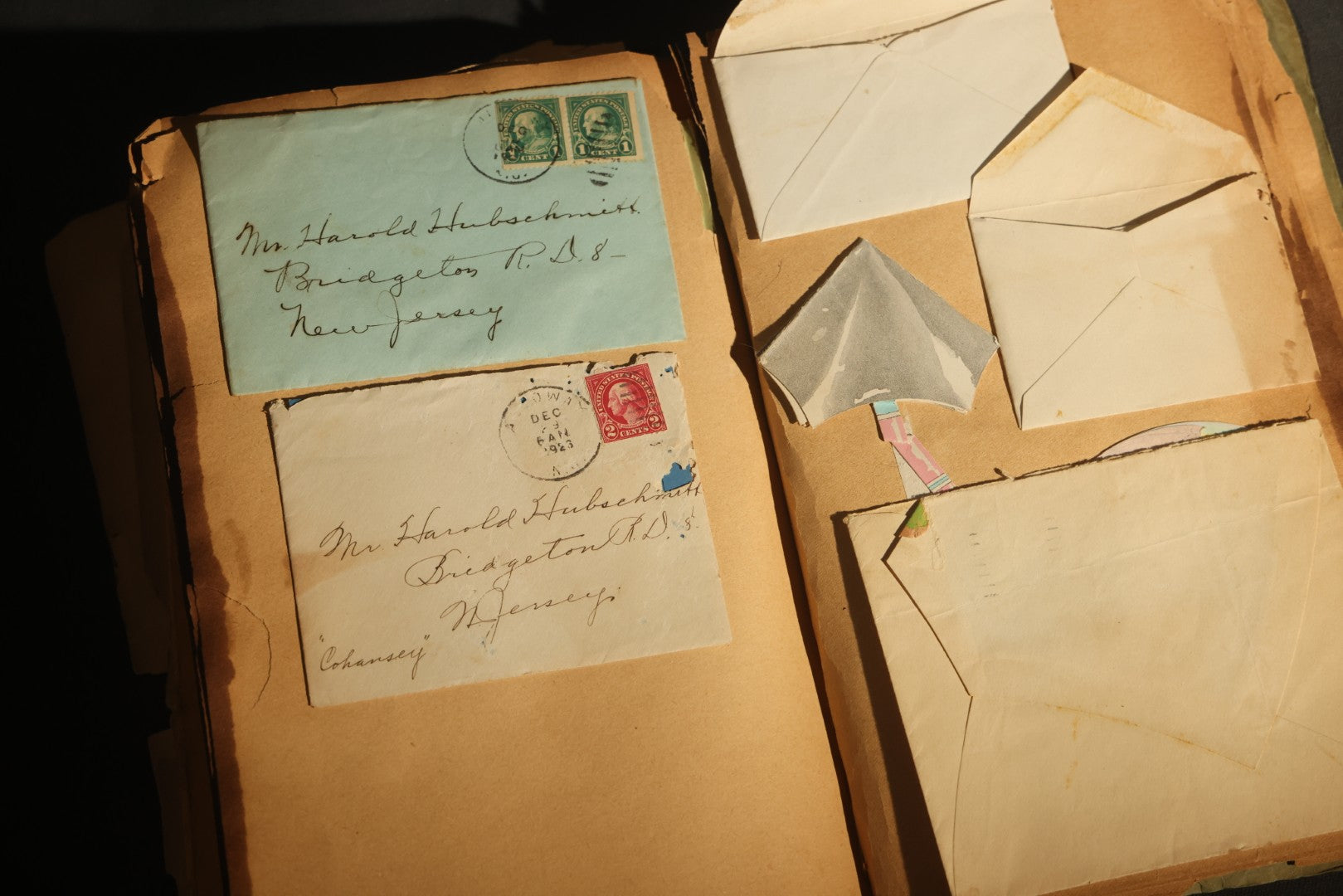 Vintage 1931 High School Senior Scrapbook, Woodstown High School, Woodstown, New Jersey, with Greeting Cards, Senior Trip Souvenirs, Letters, and Class Will