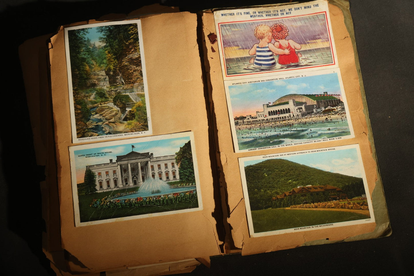 Vintage 1931 High School Senior Scrapbook, Woodstown High School, Woodstown, New Jersey, with Greeting Cards, Senior Trip Souvenirs, Letters, and Class Will