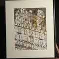 Lot 133 - Vintage Framed Photographic Print, Architectural Reflection Study, Ornate Building Facade Reflected in Glass, in Black Frame, 11-1/2" W x 13-3/4" H