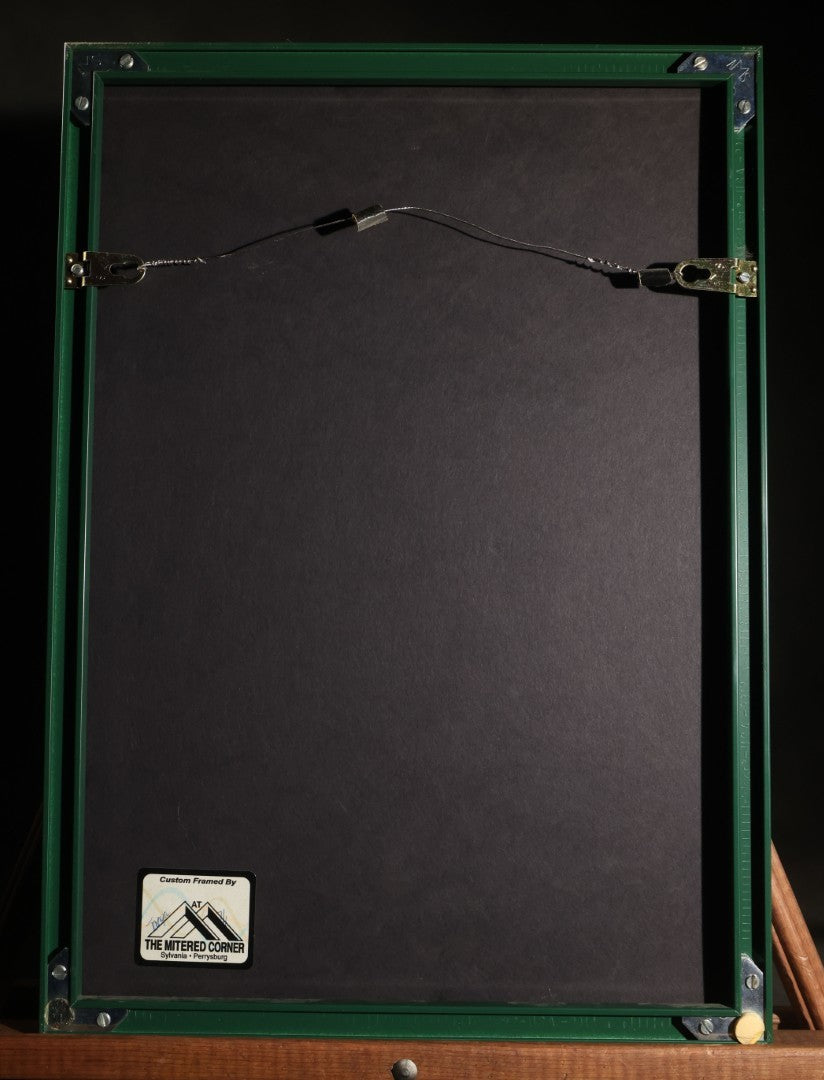 Modern Framed Cityrail Network Transit Map, Sydney, Australia, Copyright August 2000, in Green Metal Frame