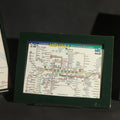 Lot 144 - Trio of Framed Transit Maps Including Mexico City Sistema De Transporte Colectivo Red Del Metro, Munich Schnellbahn MVV, and Vienna Public Transport Network, in Green Metal Frames